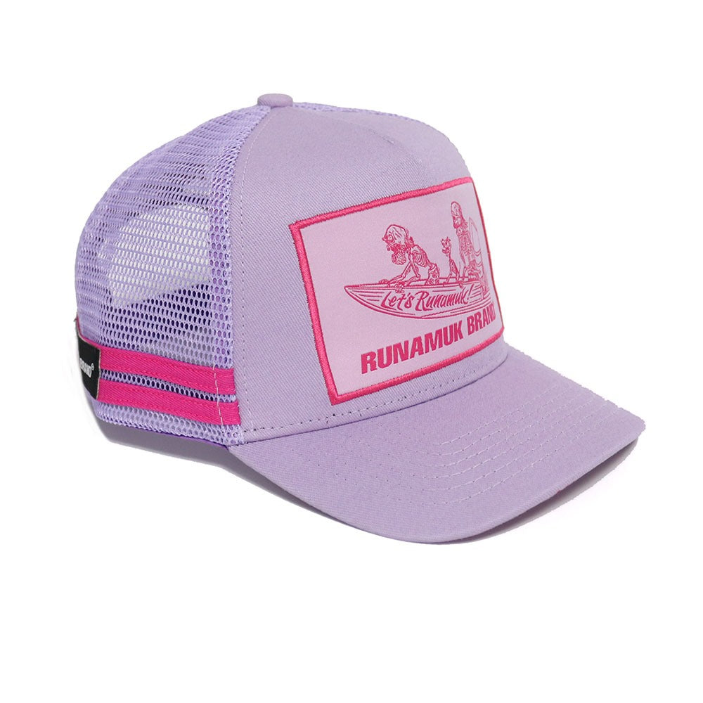 Kids Tinny Racing Trucker Cap Purple/Pink - Runamuk Brand - Cap