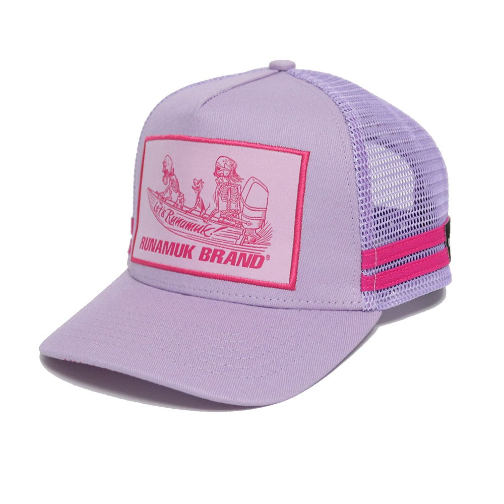 Kids Tinny Racing Trucker Cap Purple/Pink - Runamuk Brand - Cap
