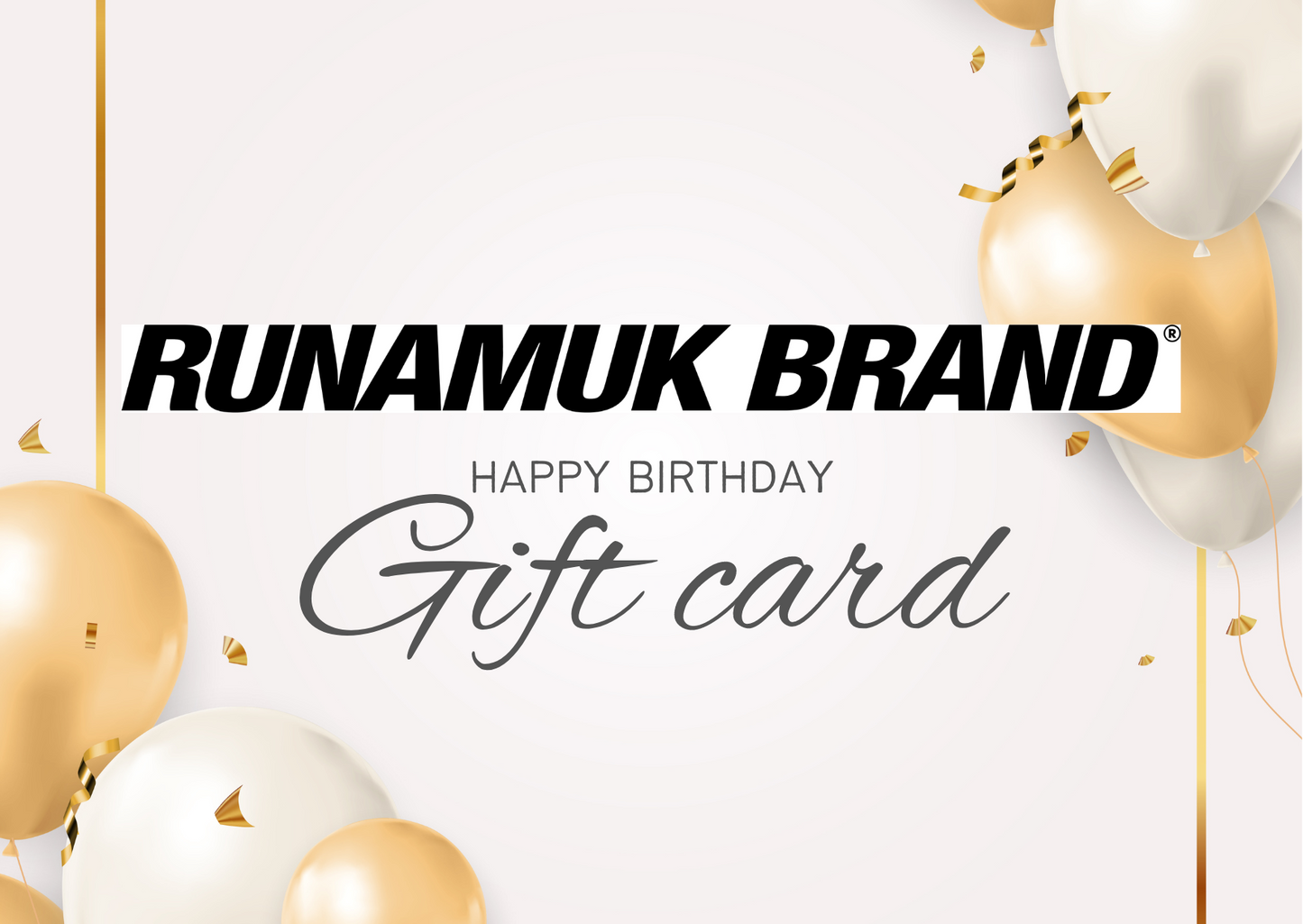 Happy Birthday Gift Card - Runamuk Brand -