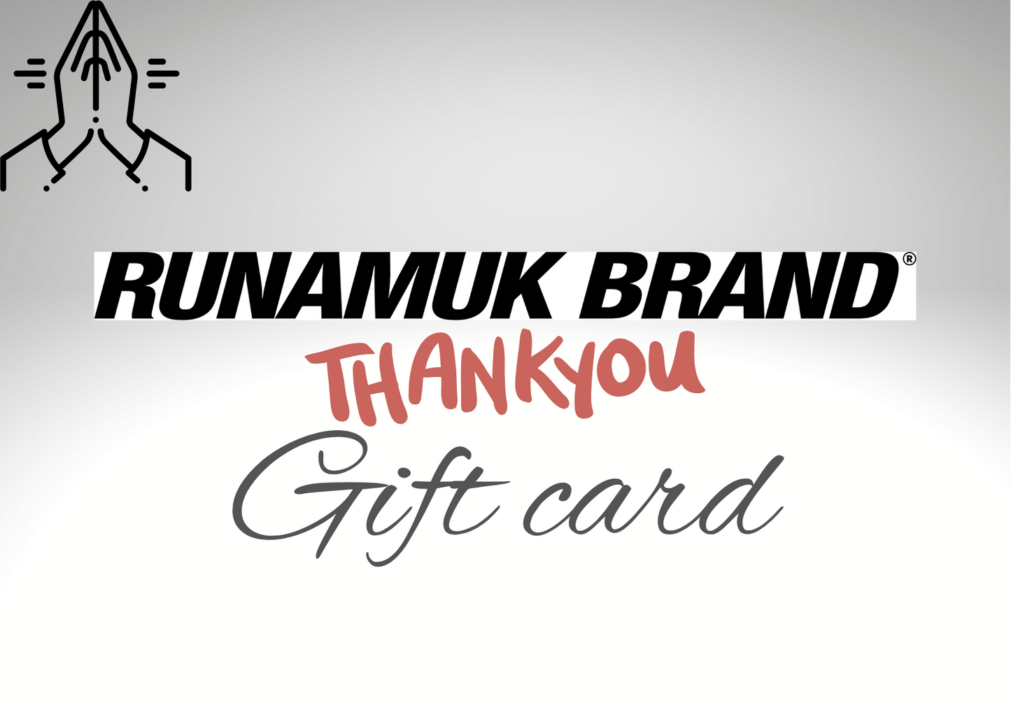 Thankyou Gift Card - Runamuk Brand -