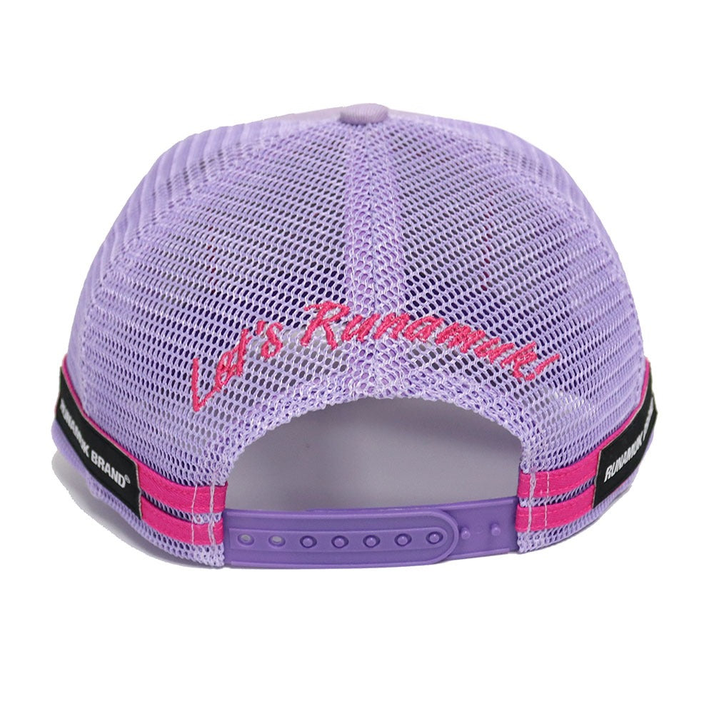 Kids Tinny Racing Trucker Cap Purple/Pink – Runamuk Brand