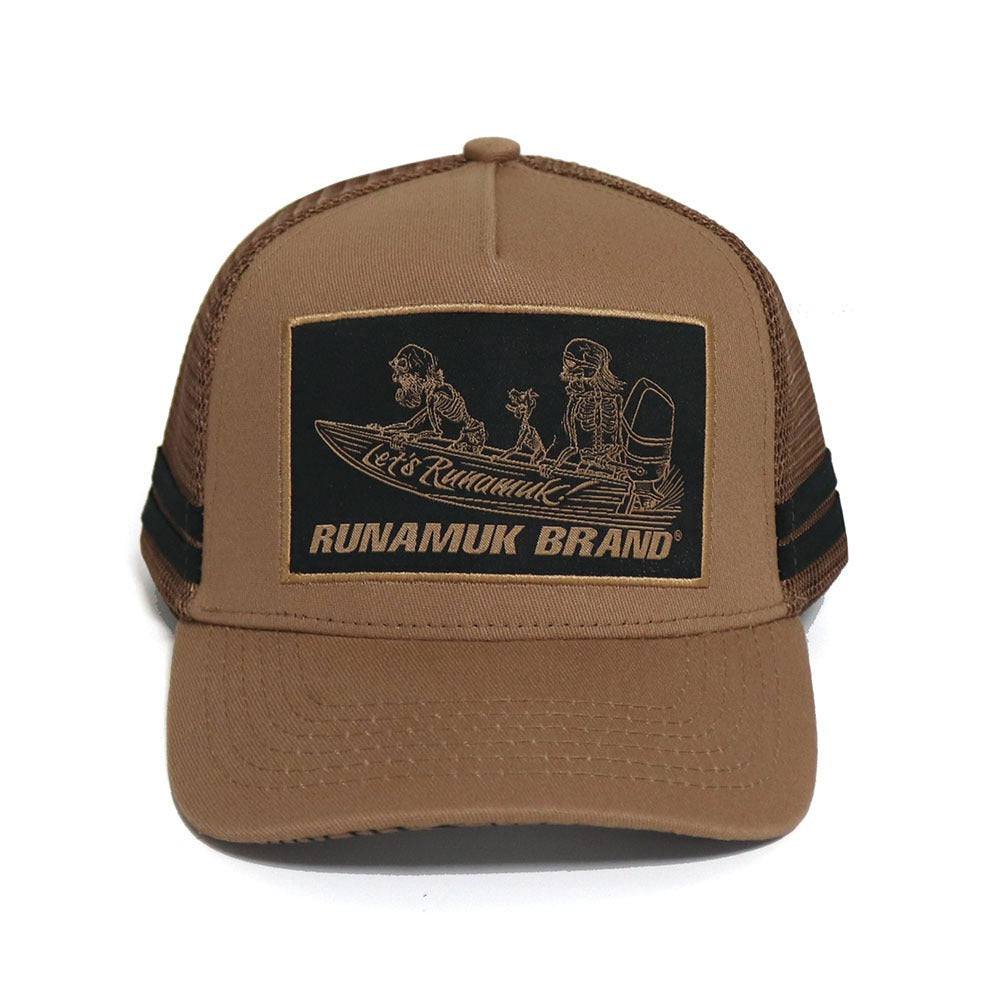 Kids Tinny Racing Trucker Cap Khaki/Black