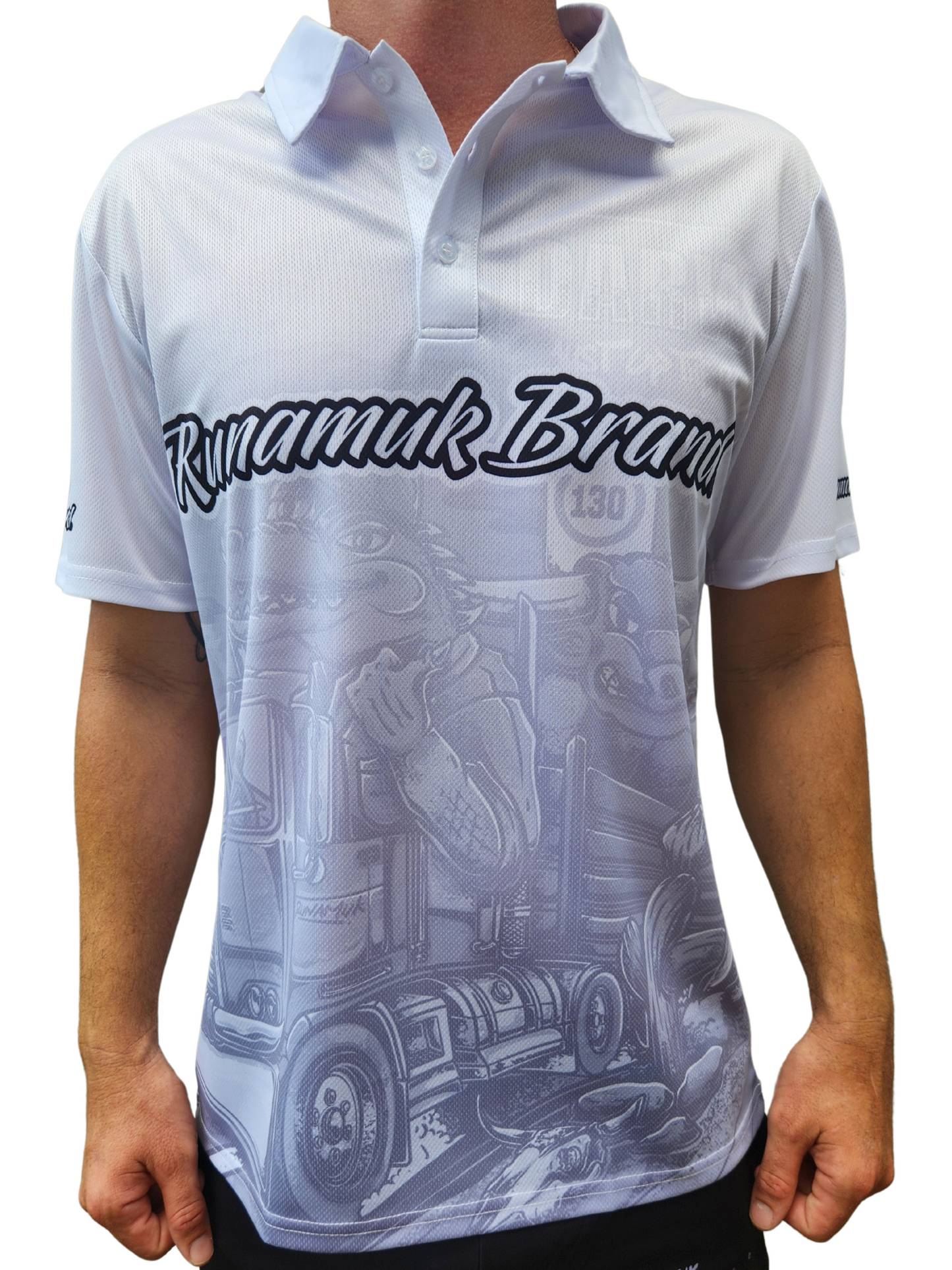 Runamuk Truckin' Short Sleeve Polo Shirt - Runamuk Brand - 
