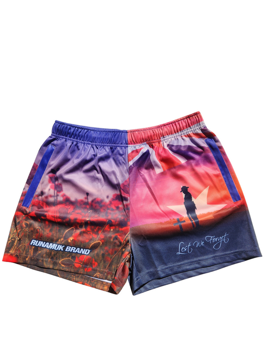 Runamuk 'Lest We Forget' Footy Shorts